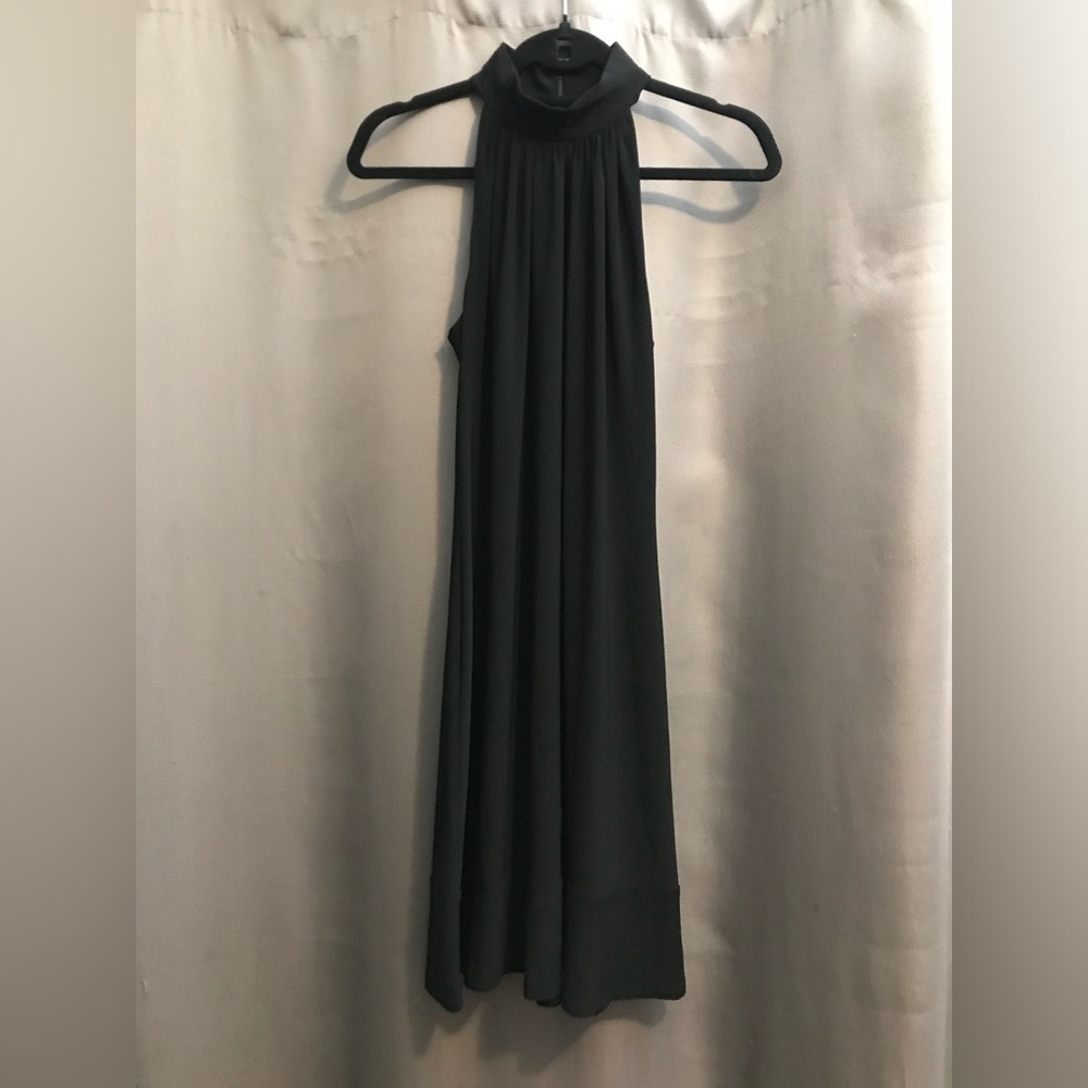 American living halter neck black midi dress size 6